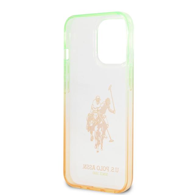 U.S.Polo Assn. USPA PC/TPU Case With Dyed Bumper & Horse Logo For iPhone 14 Pro Max - Orange [ USHCP14XUGRON ] - SW1hZ2U6MTM5ODk3Ng==