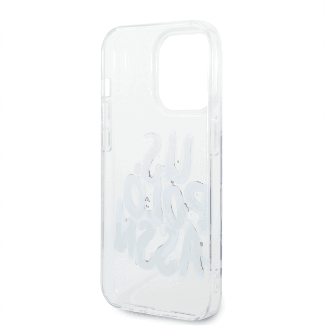 كفر جوال ايفون 14 برو ماكس سيليكون شفاف من يو اس بولو USPA PC TPU Tranparent Case With Graffiti Logo For iPhone 14 Pro Max - SW1hZ2U6MTM5OTIwMA==