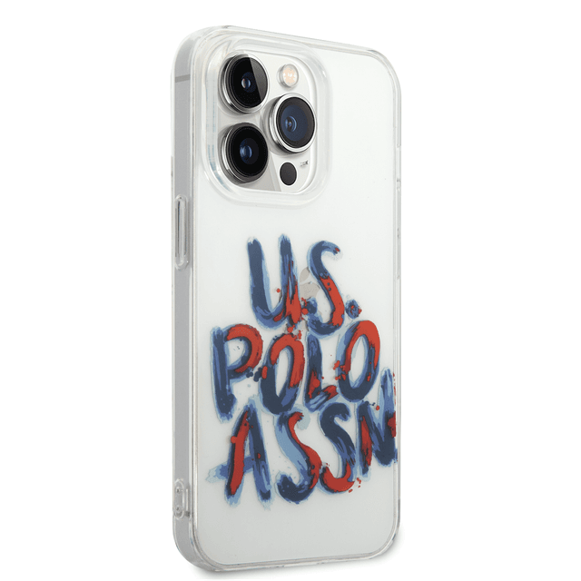 كفر جوال ايفون 14 برو ماكس سيليكون شفاف من يو اس بولو USPA PC TPU Tranparent Case With Graffiti Logo For iPhone 14 Pro Max - SW1hZ2U6MTM5OTIwNw==