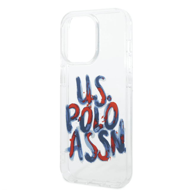 كفر جوال ايفون 14 برو ماكس سيليكون شفاف من يو اس بولو USPA PC TPU Tranparent Case With Graffiti Logo For iPhone 14 Pro Max - SW1hZ2U6MTM5OTIxMQ==