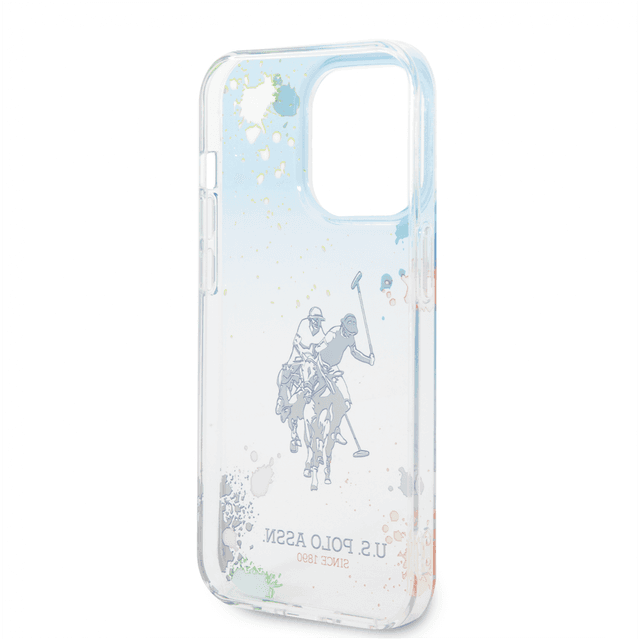 U.S.Polo Assn. USPA PC/TPU Case Florida Design For iPhone 14 Pro Max - Blue/Orange [ USHCP14XUROB ]