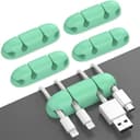 AhaStyle Silicone Multi-Purpose Cable Clip/Organizer ( 5 Packs ) - Green [ WG10-4_GN ]