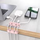 منظم شواحن وكابلات الجوال اهاستايل عدد 5 وردي AhaStyle Silicone Multi-Purpose Cable Clip/Organizer - 273381