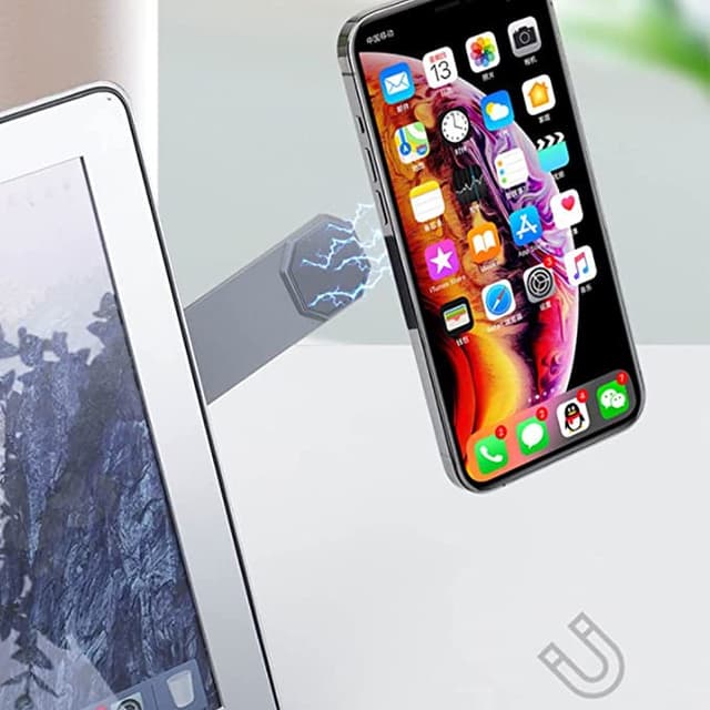 ستاند جوال للابتوب مغناطيسي بمفصل قابل للتعديل اهاستايل أزرق Ahastyle Adjustable Magnetic Laptop Phone Holder - 273350