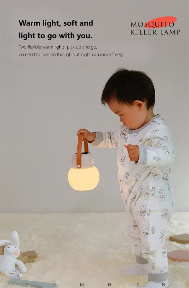 جهاز طارد البعوض مع اضاءة محمولة Funy Portable Mosquito Repellent Lamp
