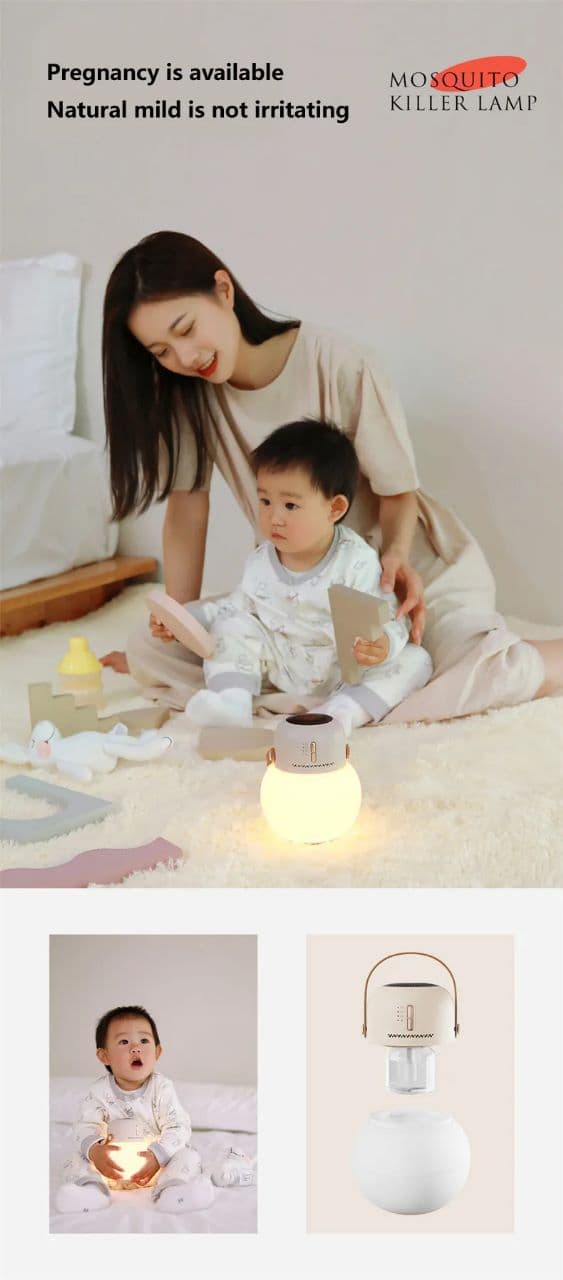 جهاز طارد البعوض مع اضاءة محمولة Funy Portable Mosquito Repellent Lamp