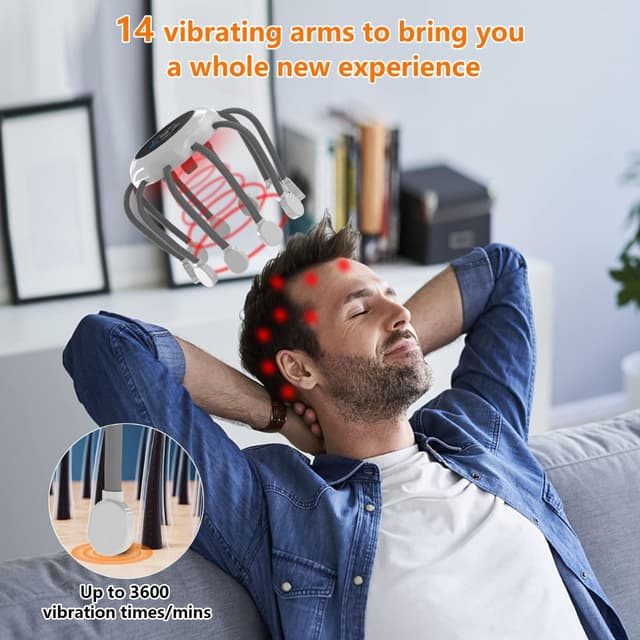 جهاز مساج الرأس الكهربائي قابل لاعادة الشحن Rechargeable Head Scalp Massager