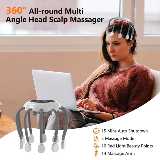 جهاز مساج الرأس الكهربائي قابل لاعادة الشحن Rechargeable Head Scalp Massager