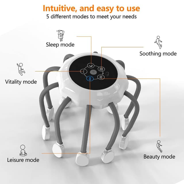 جهاز مساج الرأس الكهربائي قابل لاعادة الشحن Rechargeable Head Scalp Massager