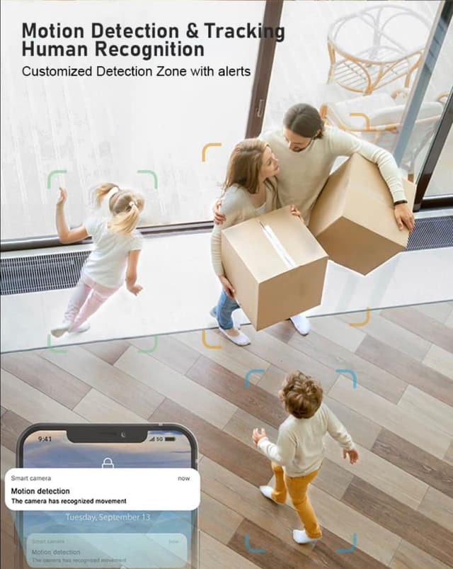 كاميرا مراقبة الاطفال عن طريق الجوال 1080 بكسل تويا Tuya Intelligent Mini Wireless HD Wifi Camera