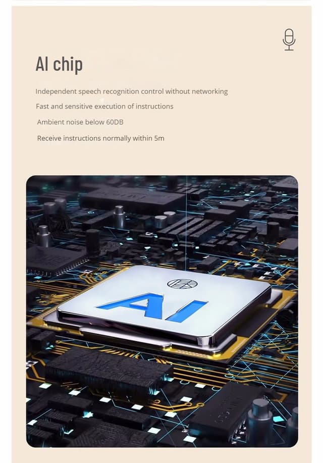 اضاءة ليد ذكية مع تحكم بالصوت واللمس Led Voice Smart Touch Sensor Control Wireless Lamp