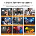 اضاءة تصوير مع ستاند ترايبود أبيكسيل قطعتين Apexel FL19 2Pcs Portable Led Light Kit with Tripod Stand and Color Filters