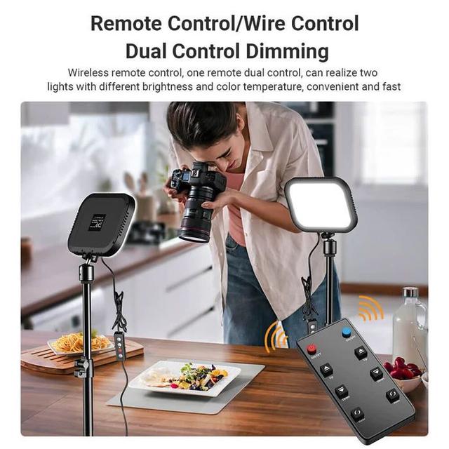 اضاءة تصوير مع ستاند ترايبود أبيكسيل قطعتين Apexel FL19 2Pcs Portable Led Light Kit with Tripod Stand and Color Filters