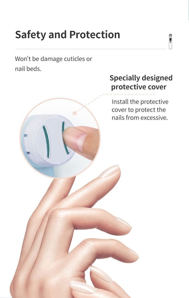 مبرد اظافر كهربائي وملمع 6 أقراص قابل للشحن Rechargeable 6 Tablets Electric Nail Files and Buffer Set
