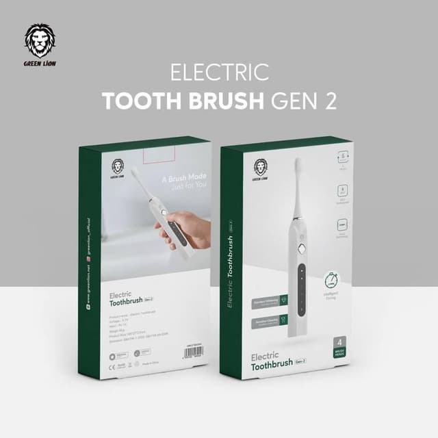 فرشاة أسنان كهربائية جرين الجيل الثاني مع 5 أوضاع Green Electric Toothbrush Gen-2