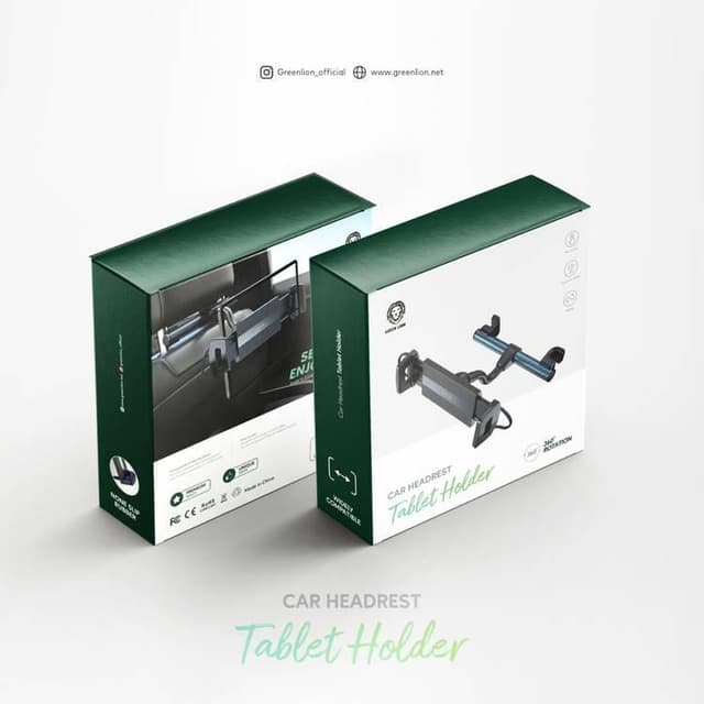 حامل تابلت للسيارة جرين دوران 360 درجة Green Lion Car Headrest Flexible Tablet Holder