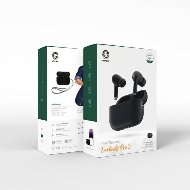 سماعه بلوتوث ايربودز برو 2 جرين Green Lion True Wireless Earbuds Pro 2