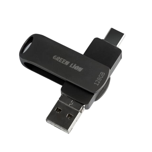 فلاش ايفون وسامسونج جرين لنقل البيانات 128 جيجا Green Lion 4 In 1 Pro Flash Drive