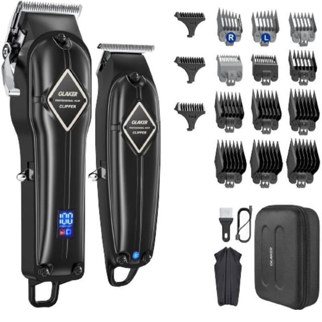 مجموعة حلاقة جلاكر 2 ماكينة حلاقة شعر الرأس واللحية مع رؤوس متعددة Glaker K11S+I11 Hair Clipper Set