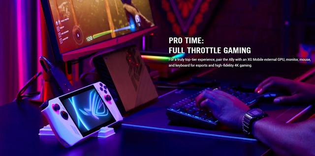 جهاز العاب محمول وحدة تحكم بنظام ويندوز اسوس روج آلي 7 بوصة 120 هرتز Asus ROG Ally Gaming Handheld
