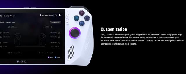 جهاز العاب محمول وحدة تحكم بنظام ويندوز اسوس روج آلي 7 بوصة 120 هرتز Asus ROG Ally Gaming Handheld