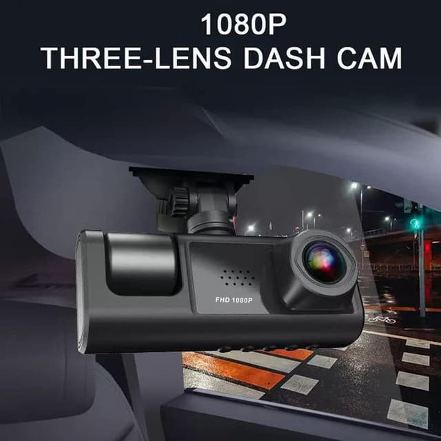 داش كام اماميه وخلفيه للسيارة كروني اس 11 مع رؤية ليلية Crony S11 Three-Camera dashcam