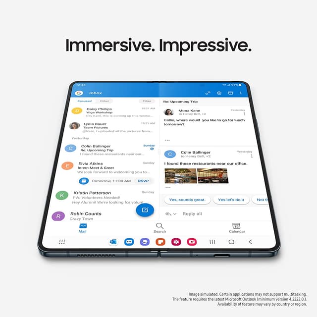 سامسونج جالاكسي زد فولد 4 القابل للطي Samsung Galaxy Z Fold4 Smartphone 12/256GB