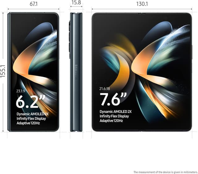 سامسونج جالاكسي زد فولد 4 القابل للطي Samsung Galaxy Z Fold4 Smartphone 12/256GB