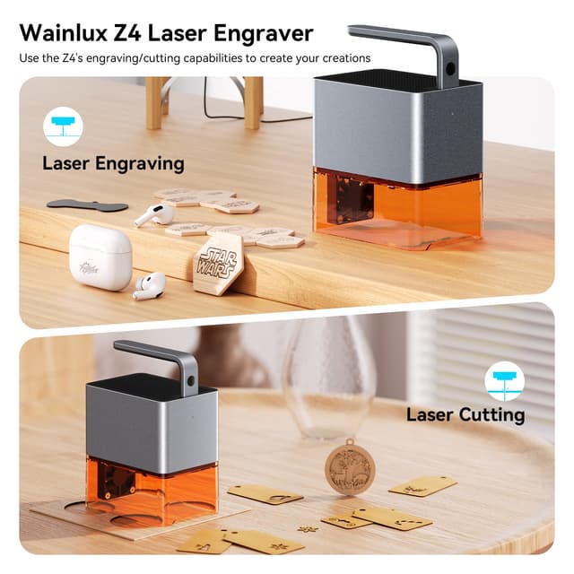 آلة الحفر والنقش بالليزر محمول وينلوكس زي 4 Wainlux Z4 Portable Laser Engraving Machine