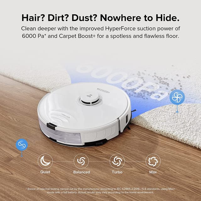 مكنسة روبوت التنظيف روبوروك اس 8 الذكية 6000 باسكال Roborock S8 Robot Vacuum and Mop Cleaner