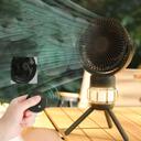 مروحة صغيرة متنقلة للتخييم مع اضاءة مدمجة وريموت 10000 مللي أمبير Remote Control Camping Electric Portable Fan