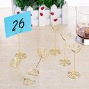 O Ozone 10 Pack Heart Shape Table Number Holder Christmas Place Card Holder Wedding Party Gatherings Office Desk Paper Menu Clips Name Card Clips Picture Memo Note Photo Stand-Gold - SW1hZ2U6MTQzMjM5NA==