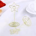 O Ozone 10 Pack Round/ Star Shape Table Number Holder Christmas Place Card Holder Wedding Party Gatherings Office Desk Paper Menu Clips Name Card Clips Picture Memo Note Photo Stand-Gold - SW1hZ2U6MTQzMjQwOQ==
