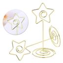 O Ozone 10 Pack Round/ Star Shape Table Number Holder Christmas Place Card Holder Wedding Party Gatherings Office Desk Paper Menu Clips Name Card Clips Picture Memo Note Photo Stand-Gold - SW1hZ2U6MTQzMjQxMw==