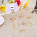O Ozone 10 Pack Round/ Star Shape Table Number Holder Christmas Place Card Holder Wedding Party Gatherings Office Desk Paper Menu Clips Name Card Clips Picture Memo Note Photo Stand-Gold - SW1hZ2U6MTQzMjQxNQ==