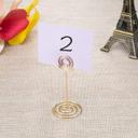 O Ozone 10 Pack Round/ Star Shape Table Number Holder Christmas Place Card Holder Wedding Party Gatherings Office Desk Paper Menu Clips Name Card Clips Picture Memo Note Photo Stand-Gold - SW1hZ2U6MTQzMjQxNw==