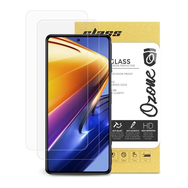 شاشة حماية زجاجية عدد 2 لموبايل Xiaomi Poco F4 GT 5G من شركة او اوزون O Ozone Tempered Glass - SW1hZ2U6MTQzOTI1MQ==