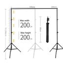 O Ozone 2mx2m Photography Adjustable Background Stand, Photography Studio Photo Video Backdrop Support System Kit, Heavy Duty Clamps for Photo Studio Home Outdoor Party (No Backdrop Included) - SW1hZ2U6MTQzNjg0NA==