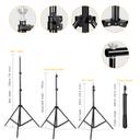 O Ozone 2mx2m Photography Adjustable Background Stand, Photography Studio Photo Video Backdrop Support System Kit, Heavy Duty Clamps for Photo Studio Home Outdoor Party (No Backdrop Included) - SW1hZ2U6MTQzNjg0Ng==