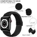 سوار ساعة ابل 42/44/45/49 مم رياضي نايلون عدد 3 أسود وأخضر وأزرق O Ozone Stretchy Nylon Replacement Band For Apple Watch - SW1hZ2U6MTQzNzE0Nw==