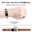 O Ozone Leather Band Compatible with Fitbit Charge 5 Smart Watch, Classic Genuine Leather Spots Replacement Bands with Metal Classic Buckle Bracelet Wristband Strap for Men Women-Orange - SW1hZ2U6MTQzNzU4OA==