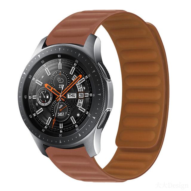 O Ozone Leather Magnetic Loop Strap Compatible with Samsung Galaxy Watch 5 40mm 44mm/Galaxy Pro 5 45mm/Galaxy Watch 4 40mm 44mm, 20mm Replacement Bracelet Wristbands for Women Men-Dark Brown - SW1hZ2U6MTQzODgyNw==