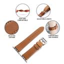 سوار ساعة ابل 38/40/41 مم رياضي جلد بني O Ozone Leather Strap Compatible with Apple Watch - SW1hZ2U6MTQzNzExMQ==