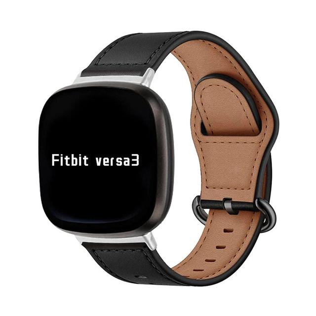 سير ساعة Fitbit Sense و Fitbit Versa 3 جلد لون أسود O Ozone Leather Strap - SW1hZ2U6MTQzNzY3OA==