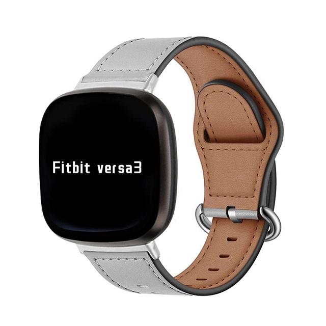 سير ساعة Fitbit Sense و Fitbit Versa 3 جلد لون رمادي O Ozone Leather Strap - SW1hZ2U6MTQzNzcwMA==