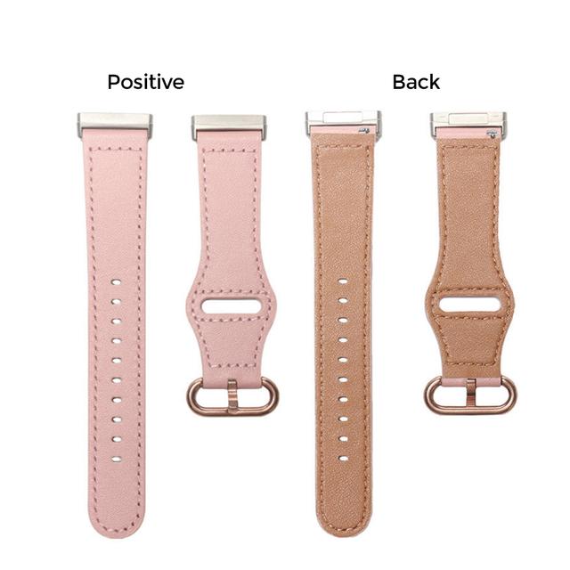 O Ozone Leather Strap Compatible with Fitbit Sense & Fitbit Versa 3 Smart Watch, Premium Genuine Leather Bands Replacement Wristband Strap for Men Women-Pink - SW1hZ2U6MTQzNzcwNw==
