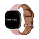 O Ozone Leather Strap Compatible with Fitbit Sense & Fitbit Versa 3 Smart Watch, Premium Genuine Leather Bands Replacement Wristband Strap for Men Women-Pink - SW1hZ2U6MTQzNzcwNQ==