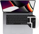 O Ozone Macbook Keyboard Cover Skin for MacBook Pro 14 Inch 16 inch Keyboard skin 2021 Compatible with A2442 A2485 UK English Layout Black - SW1hZ2U6MTQzNDc5NQ==