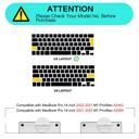 O Ozone Macbook Keyboard Cover Skin for MacBook Pro 14 Inch 16 inch Keyboard skin 2021 Compatible with A2442 A2485 UK English Layout Black - SW1hZ2U6MTQzNDc5Nw==