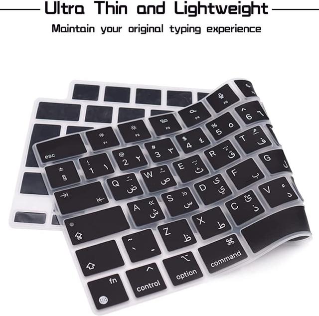 ستيكر حروف عربية للكيبورد او اوزون أسود O Ozone Macbook Keyboard Skin For MacBook Pro 16 inch - SW1hZ2U6MTQzNDc4OA==